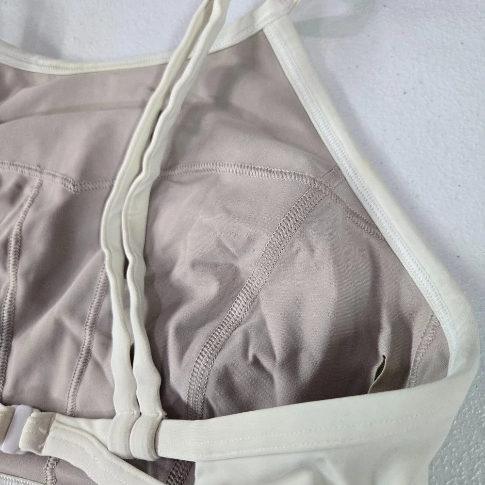 Lululemon Women Swimwear‎ 2 Ivory Bikini High Neck Strappy Wireless